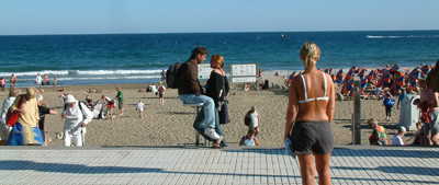 Strand på Gran Canaria i april